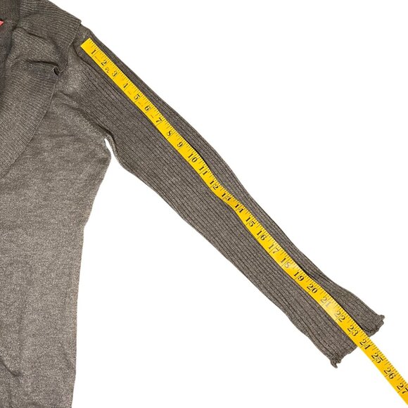 Y2K Brown Silver Metallic Lettuce Hem Long Top Going Out Top Wool Alpaca Size 6 - Picture 9 of 11